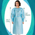 10 Pack Disposable Isolation Gowns - Blue Level 2 SMS 40gsm Non-Woven Material for Medical Use, Universal Size