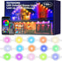 JZVGEN 150FT Permanent Smart RGB LED Eaves Outside Lights, Music Sync, Timing Function,