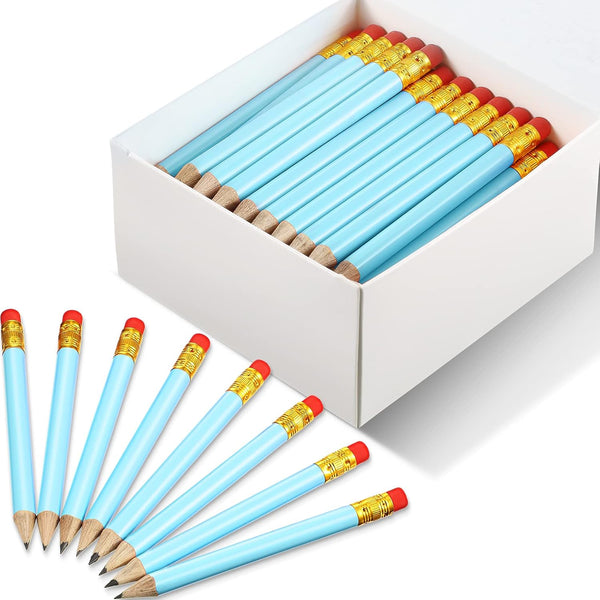 Outus 72 Pieces Golf Pencils, Half Pencils with Eraser for Baby Shower, Bridal Shower, Wedding, Golf, School Office