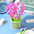 SANNIX 50 Pcs Color Changing Tulip Flower Pens, Novelty Fun Gel Ink Pens for Birthday Party Favors