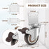 2 Inch Set 4, 600 LBS, 360 Side Mount Casters of L-Shaped Silent Rubber Casters Degree Swivel Castors with Brakes
