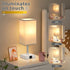 3 Bulb Ambimall Touch Control Table Lamp with USB A+C Charging Ports - Way Touch Lamps Bedside, Nightstand Lamp