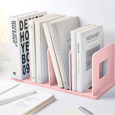 Marte Vanci 4 Slots Desktop File Sorter Organizer, Thickened Plastic Magazine Holder for Office Desk Kitchen Shelf