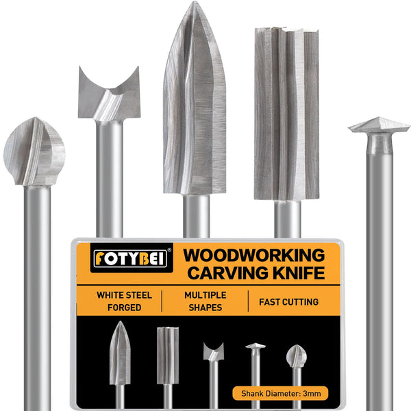 Wood Carving Drill Bits Set, Compatible with Dremel Rotary Tool for DIY Carving and Drilling Projects