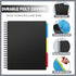 Yeaqee 4 Pcs 3 Subject Notebook, 300 Pages (150 Sheets), 8.5 x 11, Dual Poly Covers, Multi Subject Note Book for School