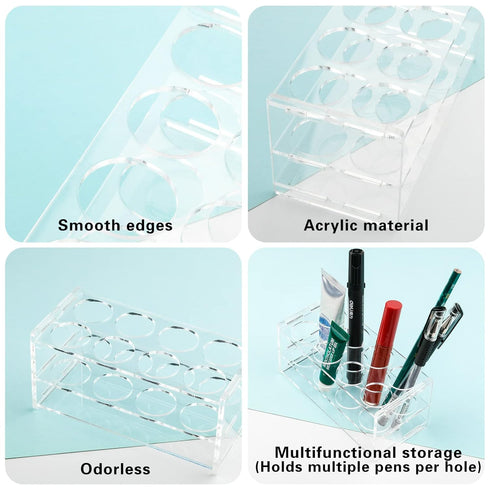 8 Holes Test Tube Rack, Transparent Acrylic Test Rack for 50ML Test Tubes