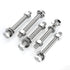 (10 Sets) 5/16-18x3" Hex Head Stainless Steel Bolts and Nuts with Flat & Lock Washers, 304 Stainless Steel 18-8