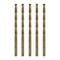 5pcs Cobalt Drill Bits 5/32 Inch – M35 Metal Drill Bit Set, Split Point Tip for Steel, Hard Metal, Cast Iron (5/32" x