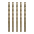 5pcs Cobalt Drill Bits 5/32 Inch – M35 Metal Drill Bit Set, Split Point Tip for Steel, Hard Metal, Cast Iron (5/32" x