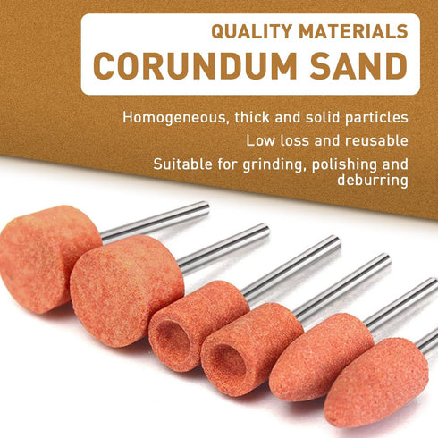 Abrasive Sanding Bits Grinding Stone Set, 42 Pcs Aluminium Oxide Grinding with 1/8" Shank