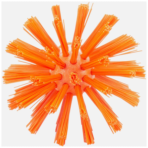 SPARTA Industrial Drain Brush Head, Pipe Brush with 3/4" Thread Hole, 6.7 x 3.5 Inches, Orange (Handle Not Included)