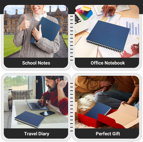 EUSOAR 5 Subject Notebook with Tabs, B5 7.3"x10.2" Spiral College Ruled, 100GSM, 120 Sheets/240 Pages, Thick Hardcover,