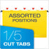 Pendaflex SureHook Reinforced Hanging Folders, Legal Size, Yellow, 1/5 Cut, 20/BX