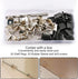 NORACLAN 1/4" 25pcs) Shelf Pegs, L Shaped Shelf Holders Pegs, with Rubber Sleeve, Shelf Pin Jig for Bathroom, Desk