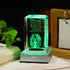Movdyka House Warming Gifts New Home, Bless This Home Laser-Engraved Crystal Cube with Color-Changing LED Base