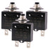 Thermal Circuit Breaker 5 Amps, Thermal Overload Protector L1 Series 125-250V AC 50V DC Push Button Manual Reset Circuit Breaker (3PCS