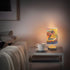 LFICRTAN Table LED Lamps Cute Snake Bedroom Night Light Bedside Lamps with USB Ports Nightstand Lamps Wood Base Living