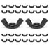 30 PCS 5/16-18 Wingnuts, Carbon Steel Black Zinc Plated Fasteners, Butterfly Nut (Black, 5/16-18)