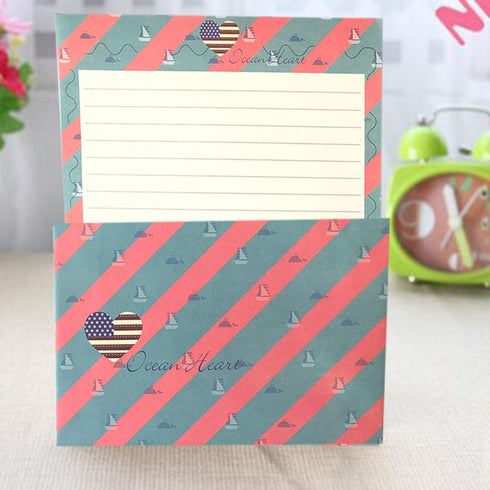 SCStyle 48Pcs Stationery Set, 32 Cute Kawaii Design Writing Paper with 16 pcs Envelopes