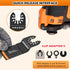 50PCS AMZWEI Titanium Oscillating Tool Blades, Curved Edge Oscillating Saw Blades for Metal, Wood, Plastic, Quick