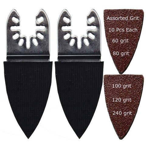 52 Pcs Finger Oscillating Multi Tool Sanding Pads Accessories Kits Compatible with Various Brands