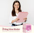 SUNEE 2 Pack 1.5 Inch Clear View Binder, PVC-Free, Pink Binder for School or Office (Fit 8.5x11 Inches)