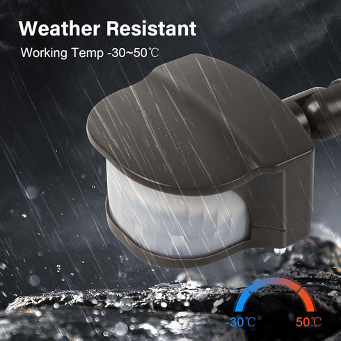 240-Degree Motion Detector, Adjustable Time & Detection Sensitivity, 60 Feet Range, PIR Sensor