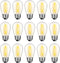 15 Pack Dimmable LED S14 Replacement Light Bulbs, 1W Vintage Edison, E26 Base, 2200K Warm White