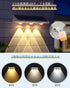 3000K/4500K/6500K 3 IP67 Outdoor,2000mAh (2 Pack) YiLaie Solar Fence Lights Outdoor Mode, Waterproof Fence Solar Lights
