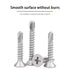 #8 x 1-1/2" Self Drilling Screw, Stainless Steel 410, Flat Head Phillips Wood Screw, 75 Pcs