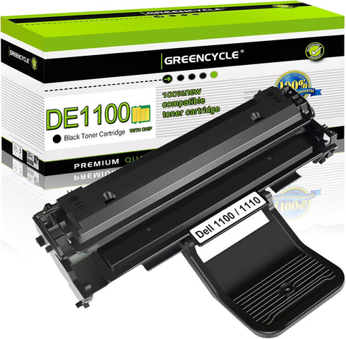 greencycle 1 Pack Toner Cartridge Replacement | Compatible for Dell 1100 De1110 Laser Printer, Black