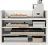 Ballucci 4-Tier File Organizer, Open Top Wood Paper Organizer for Classroom, Desktop Mail Sorter, White