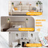 fnmobe Set 2,Rustic Room,12 Battery Operated Wall Sconce with Shelf of Candle Holder with Rechargeable Wall Lights