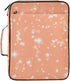 Wfrish Handle,1.25 Inch 3 500 6 Light Salmon Glitter Sparkling Zipper Binder Bag with Ring O-Ring Sheet Capacity Tab