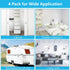 WINONLY 4 Pack Magnetic Door Stopper - Stainless Steel, No Drilling, Stronger Mount for Wide Doors