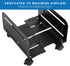 Mount-It! 4.87 8.5 Inch Computer Tower Stand, Adjustable Mobile CPU Stand with Wheels, Heavy-Duty Steel Rolling Cart