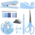 Blue Desk Accessories Set, Stapler and Tape Dispenser Kit, Gift for Students, Women, Coworkers, Boss Lady