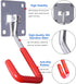 HAISHINE Garage Hooks, Adjustable Heavy-Duty Utility Hooks for Wall Storage, Stainless Steel with Anti-Slip Coating