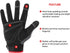 DULFINE Flex Grip Mechanic Work Gloves for Men, Black and Red Utility Safety Gloves, Touch Screen