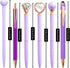 Personalized 6 Pcs Purple Ballpoint Pens, 1.0mm Medium Point Black Ink for Journaling, Office, School Supplies Gifts