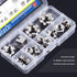 Glarks 20Pcs M6 M8 M10 M12 M14 M16 304 6 Stainless Steel Hexagon Slotted Nuts Assortment Kit, Size Hex Castle Nuts