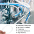 Pneumatic Tubing Pipe, 8mm x 5mm Clear PU Polyurethane Tube, 6.6FT for Air Compressor, Fluid Transfer