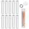 10PCS Clear Plastic Test Tubes with Caps, 10ml Vials Seal Cap Container for Laboratory School Scientific Experiments