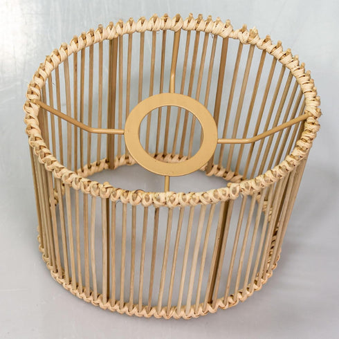Osasy (1, Woven Wicker Hanging Drum Lamp Shade, Tall Oval, Bamboo Lampshade for Table/Nightstand or Bedside Lamps Floor