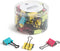 U Brands Happy Face Binder Clips - Bright Colors with Black Prongs - 32mm, 48 Count