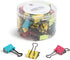 U Brands Happy Face Binder Clips - Bright Colors with Black Prongs - 32mm, 48 Count