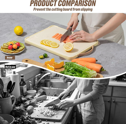 Clapery 16Pcs Reusable Cutting Board Feet Non Slip Silicone Pads,Soft Elastic Shock-Absorbing Cutting Board Feet,Non