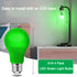 4 Pack LED Green Light Bulbs, A19 9W with E26 Base, 60W Equivalent for Wedding, Halloween, Christmas, Home Lighting
