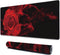 Large Extended Mouse Pad Red Smoke Rose Desk Mat, Big Desk Pad with Thick Stitched Edges for Home Office or Gaming,