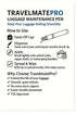 Travelmate Pro Luggage Wheel Lubricant Pen Fix Stuck Suitcase Wheels Instantly Smooth Rolling Travel TSA Approved